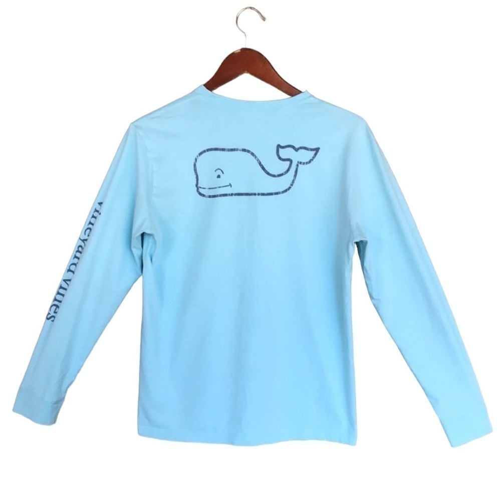 Vineyard Vines Long Sleeve Whale Graphic Pocket T-Shirt Blue XL